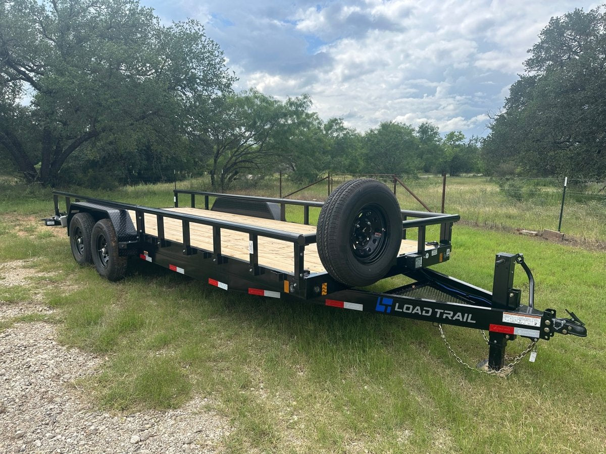 LoadTrail 83"x20' Tandem Carhauler Trailer w Rails - 7686 - J4 Trailer