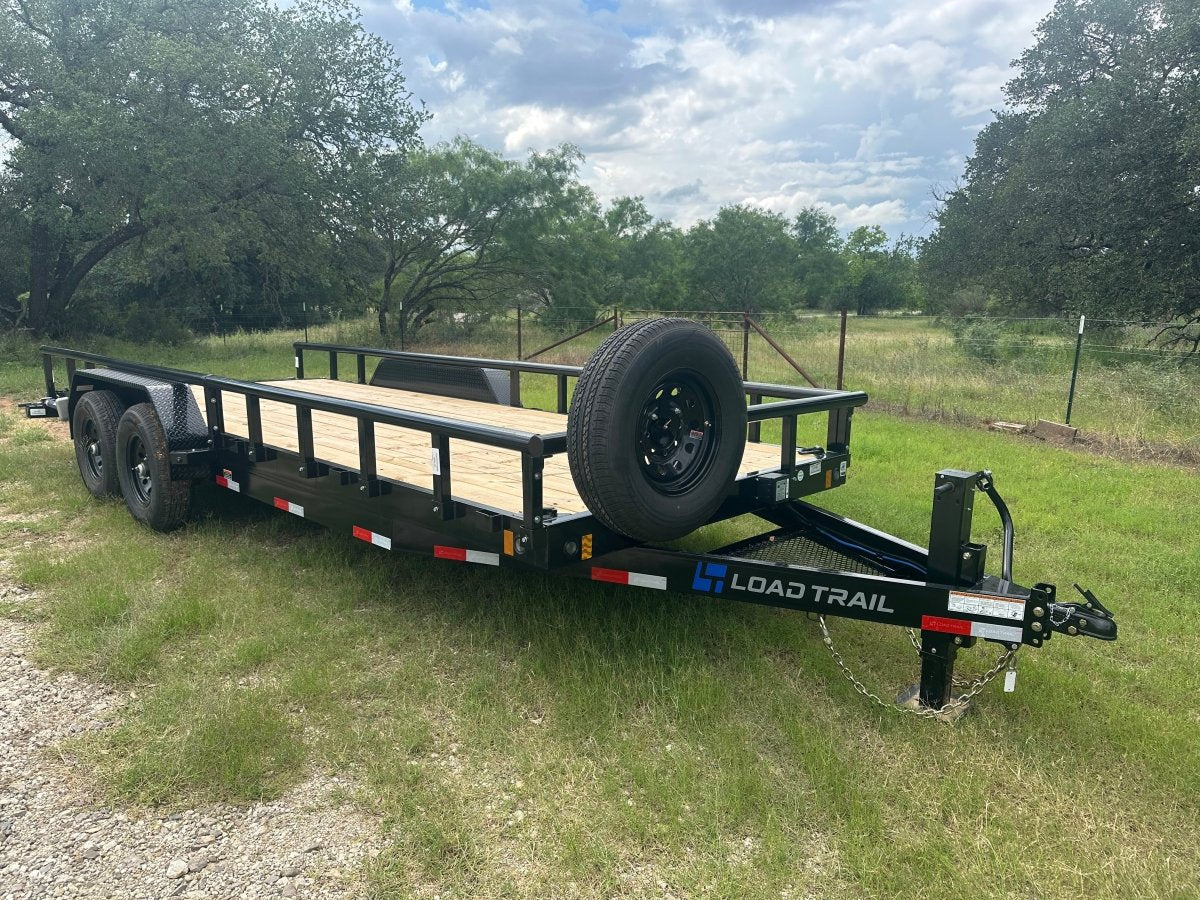 LoadTrail 83"x20' Tandem Carhauler Trailer w Rails - 7686 - J4 Trailer