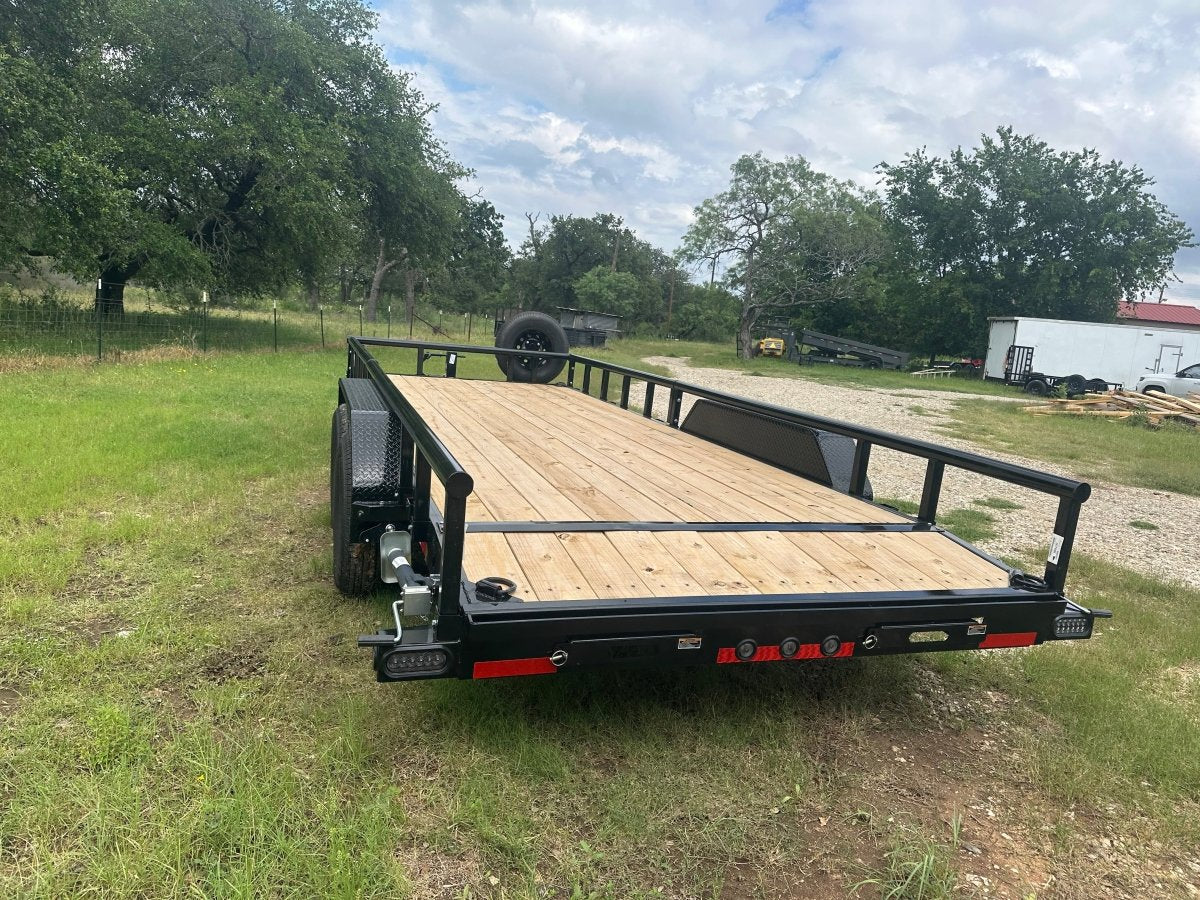 LoadTrail 83"x20' Tandem Carhauler Trailer w Rails - 7686 - J4 Trailer