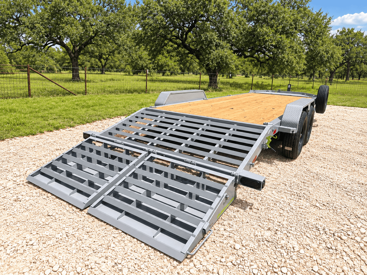 Loadtrail 83"x22' Tandem Carhauler MAX Ramps BOMBER GRAY- 4459 - J4 Trailer