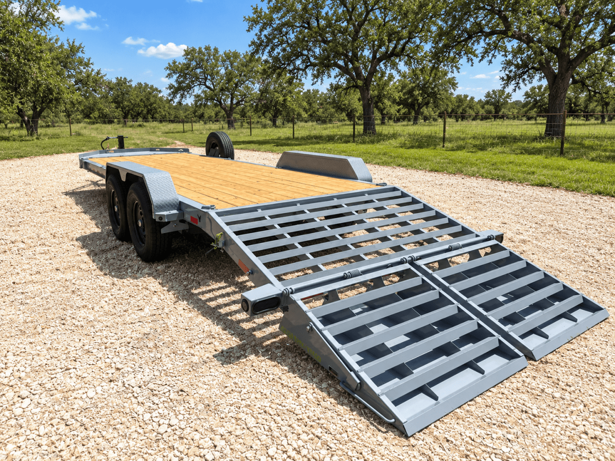 Loadtrail 83"x22' Tandem Carhauler MAX Ramps BOMBER GRAY- 4459 - J4 Trailer