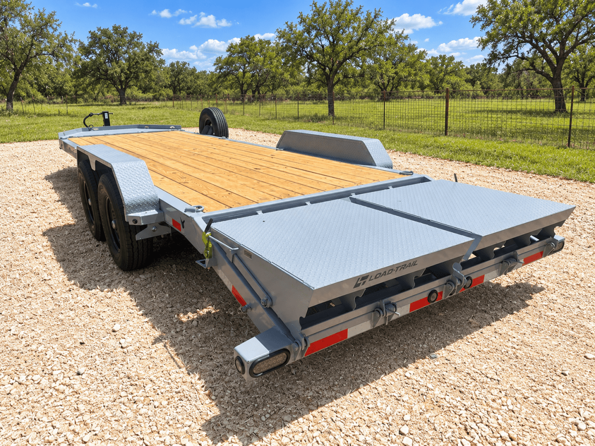 Loadtrail 83"x22' Tandem Carhauler MAX Ramps BOMBER GRAY- 4459 - J4 Trailer