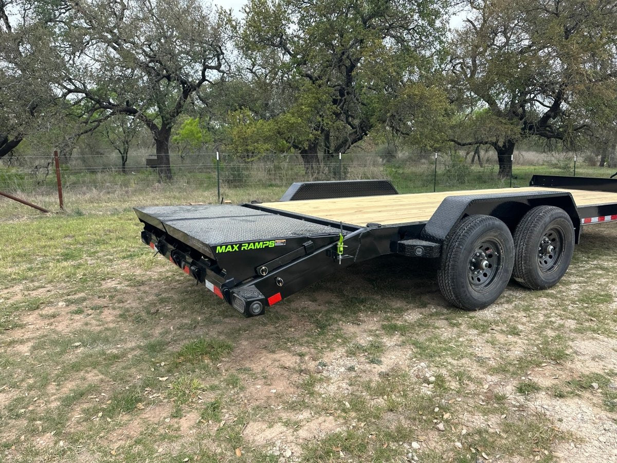 Loadtrail 83"x22' Tandem Carhauler MAX Ramps Tool Tray 7350 - J4 Trailer