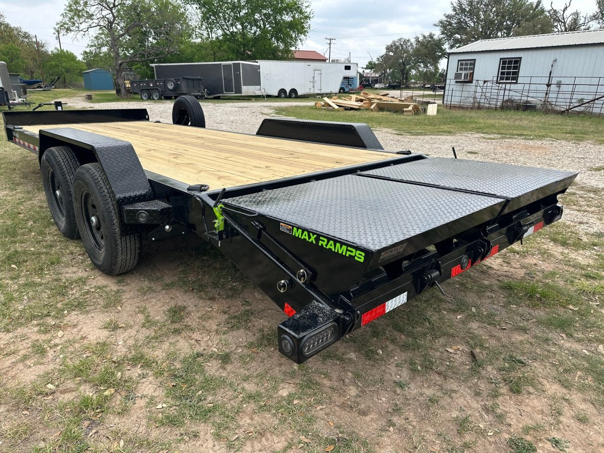 Loadtrail 83"x22' Tandem Carhauler MAX Ramps Tool Tray 7350 - J4 Trailer