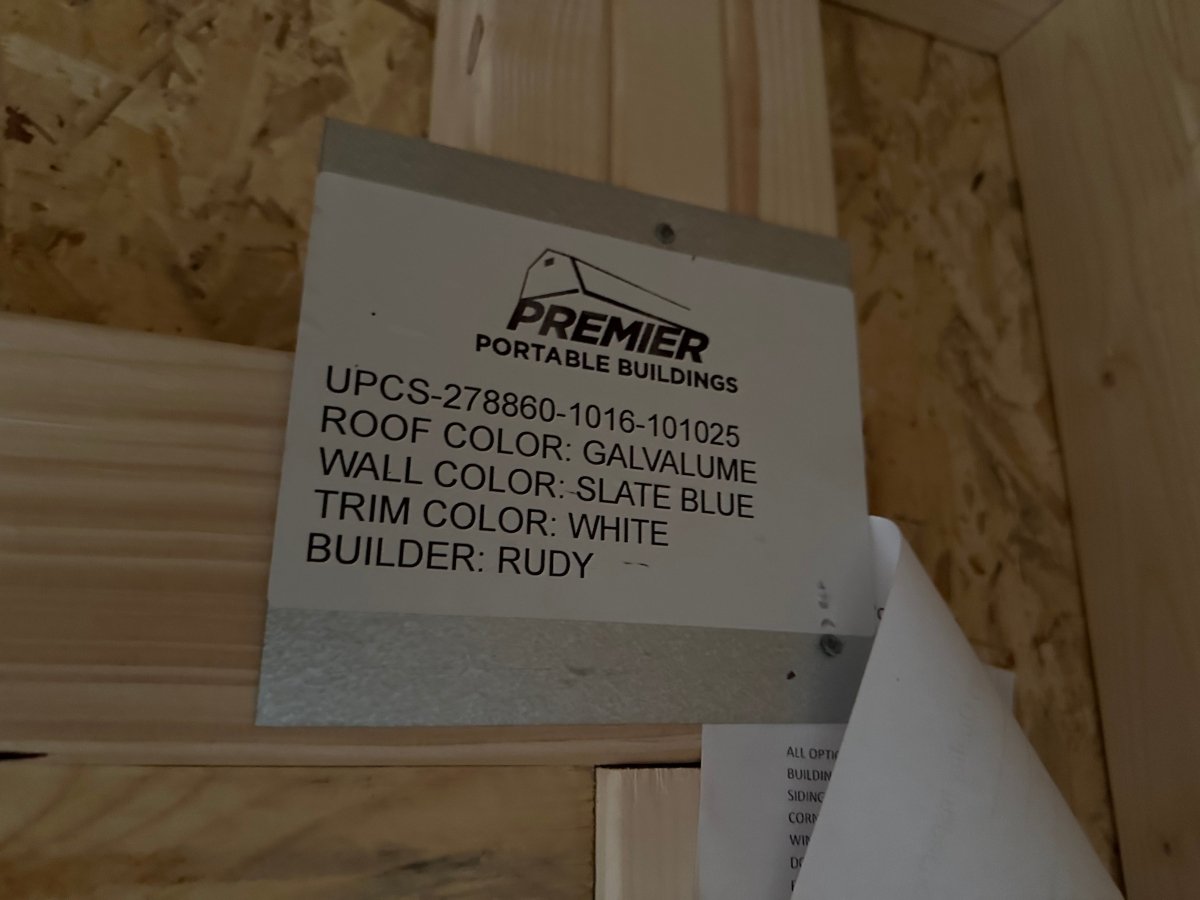 Premier 10x16 UPCS 2025 Portable Building (101025) - J4 Trailer