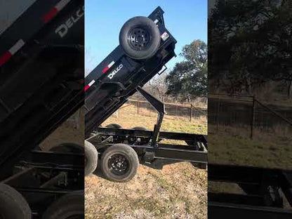 Delco Dump 72"x12' Tandem 12K Dump Trailer BLACK - 5955