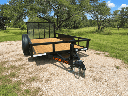 Ranch King 6'10"x12' Tandem Utility Trailer GATE - 4200 4201 - J4 Trailer