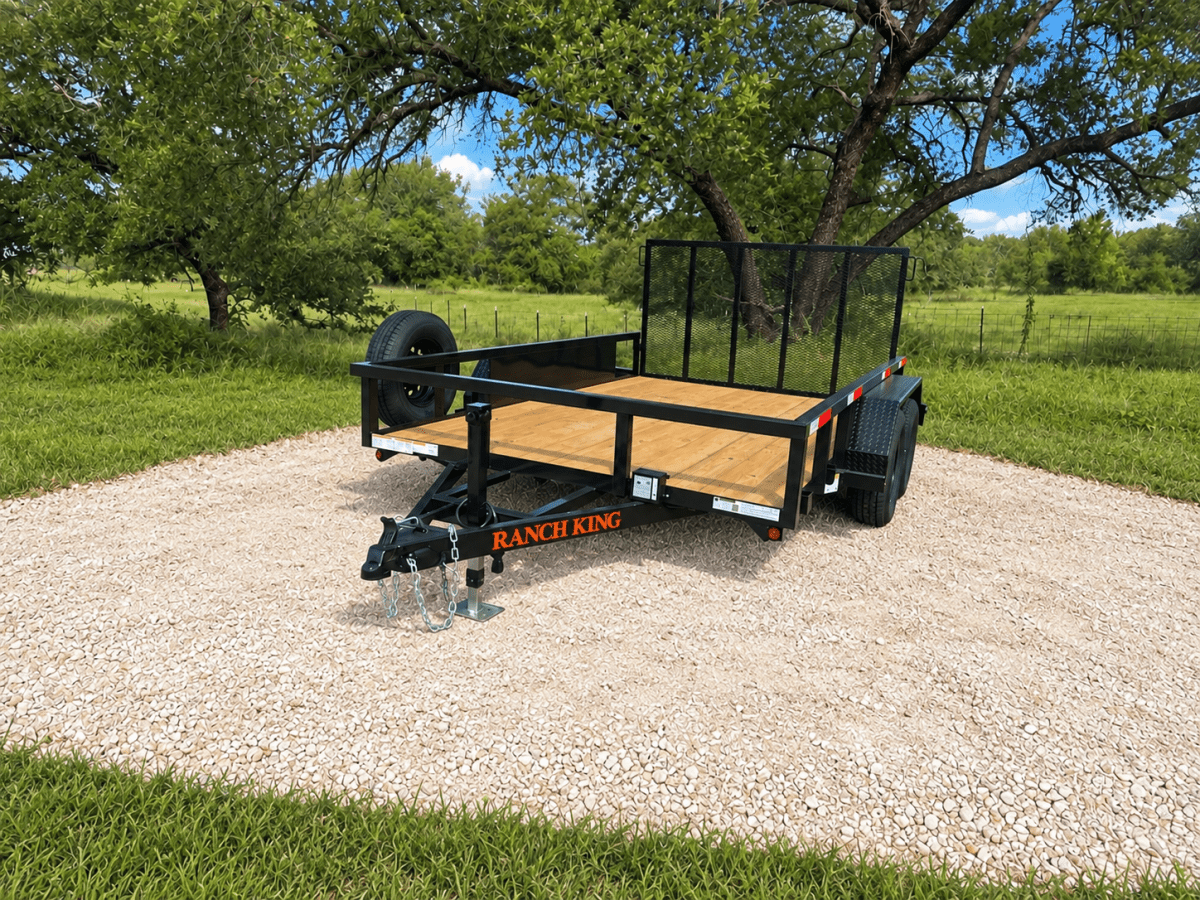 Ranch King 6'10"x12' Tandem Utility Trailer GATE - 4200 4201 - J4 Trailer