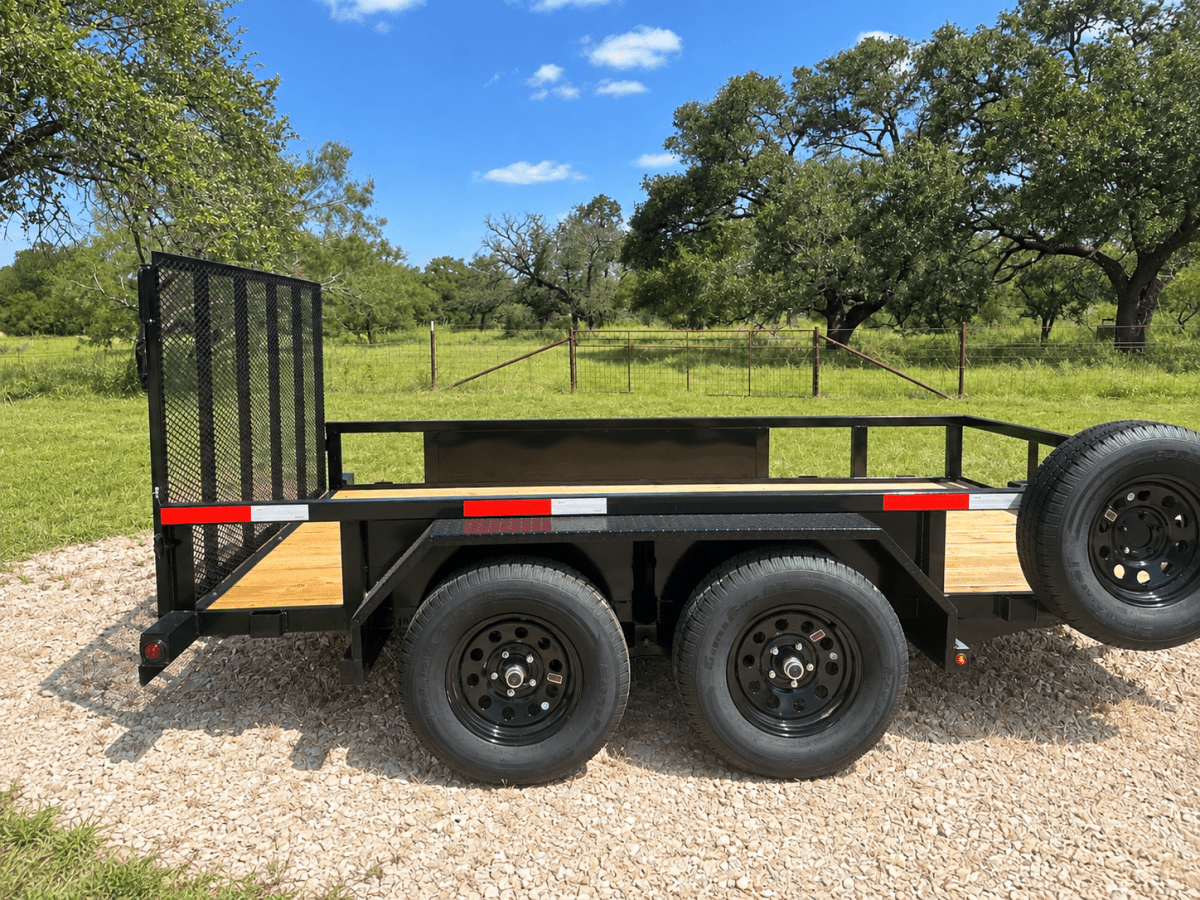 Ranch King 6'10"x12' Tandem Utility Trailer GATE - 4200 4201 - J4 Trailer