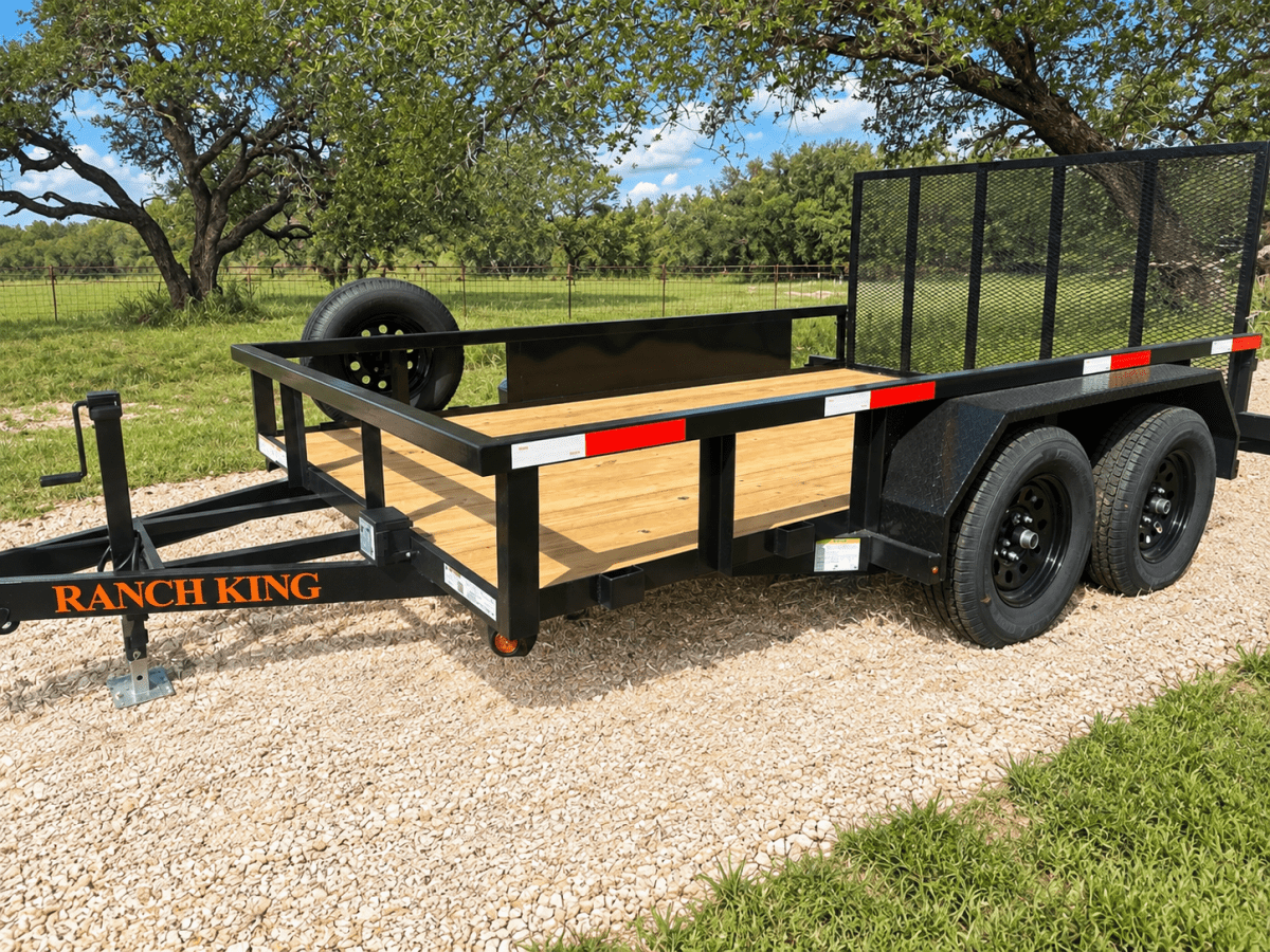 Ranch King 6'10"x12' Tandem Utility Trailer GATE - 4200 4201 - J4 Trailer