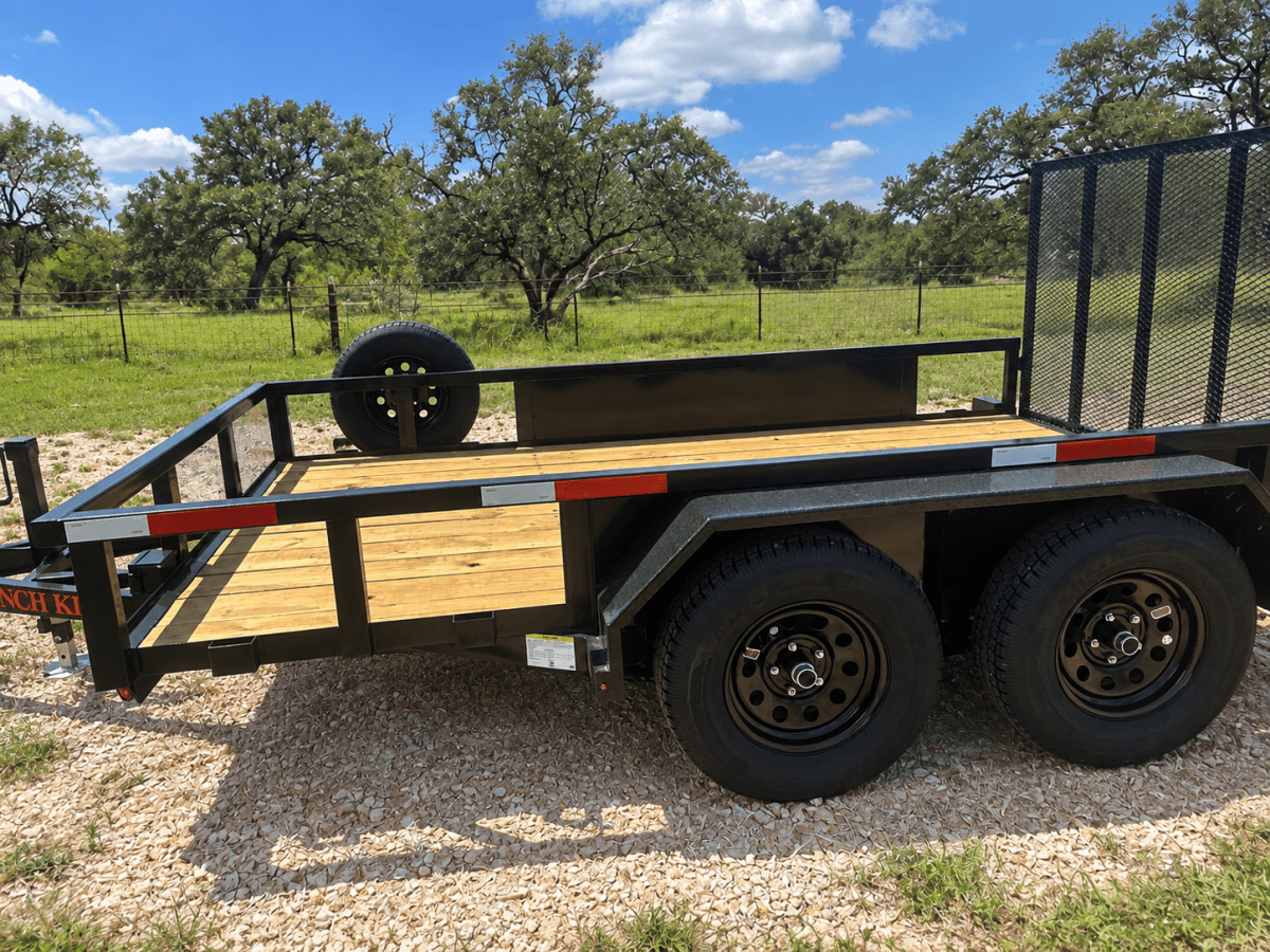 Ranch King 6'10"x12' Tandem Utility Trailer GATE - 4200 4201 - J4 Trailer