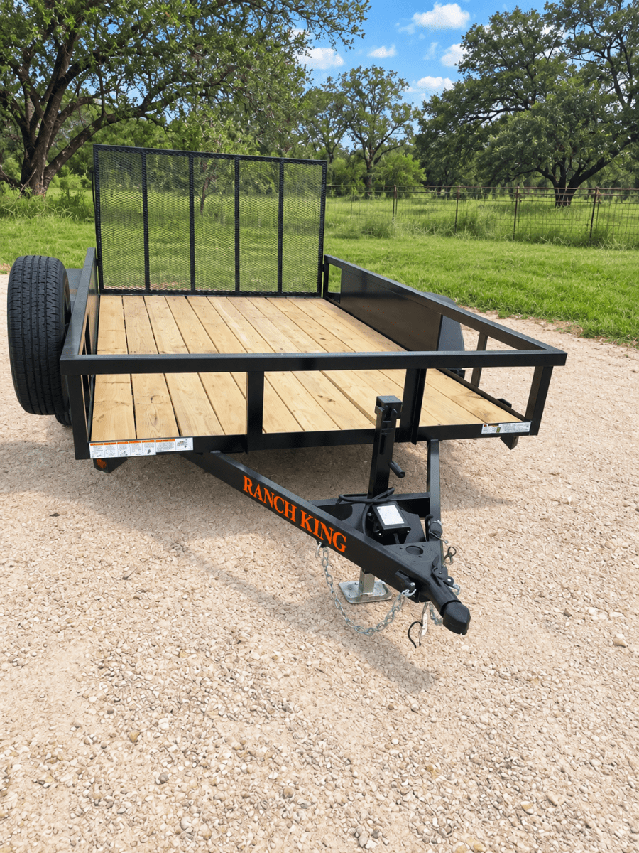 Ranch King 6'10"x12' Tandem Utility Trailer GATE - 4200 4201 - J4 Trailer