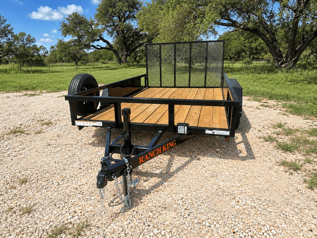 Ranch King 6'10"x12' Tandem Utility Trailer GATE - 4200 4201 - J4 Trailer