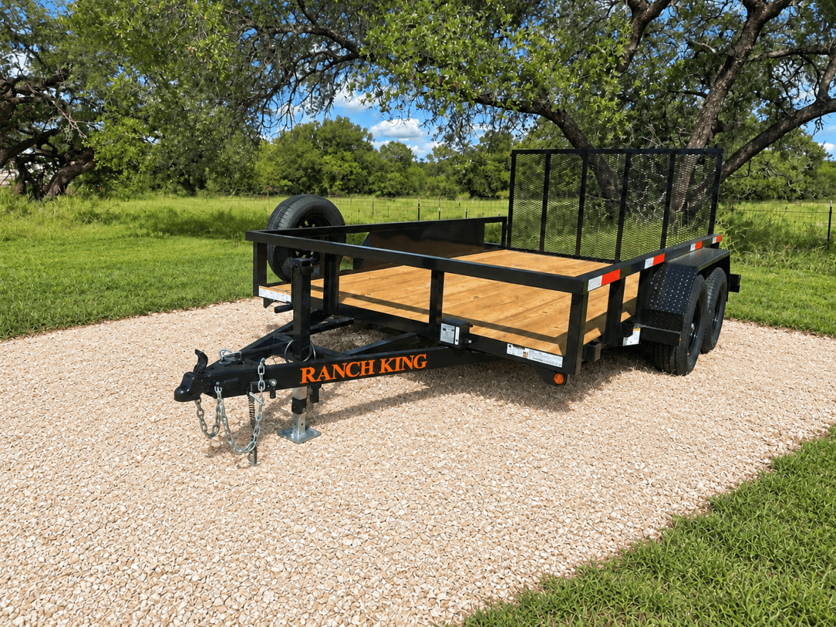 Ranch King 6'10"x12' Tandem Utility Trailer GATE - 4200 4201 - J4 Trailer