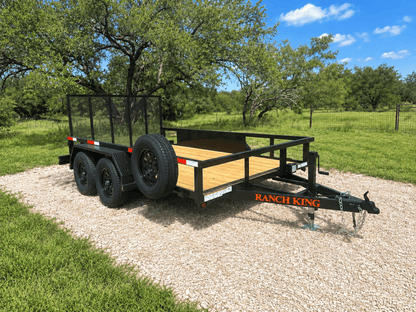 Ranch King 6'10"x12' Tandem Utility Trailer GATE - 4200 4201 - J4 Trailer