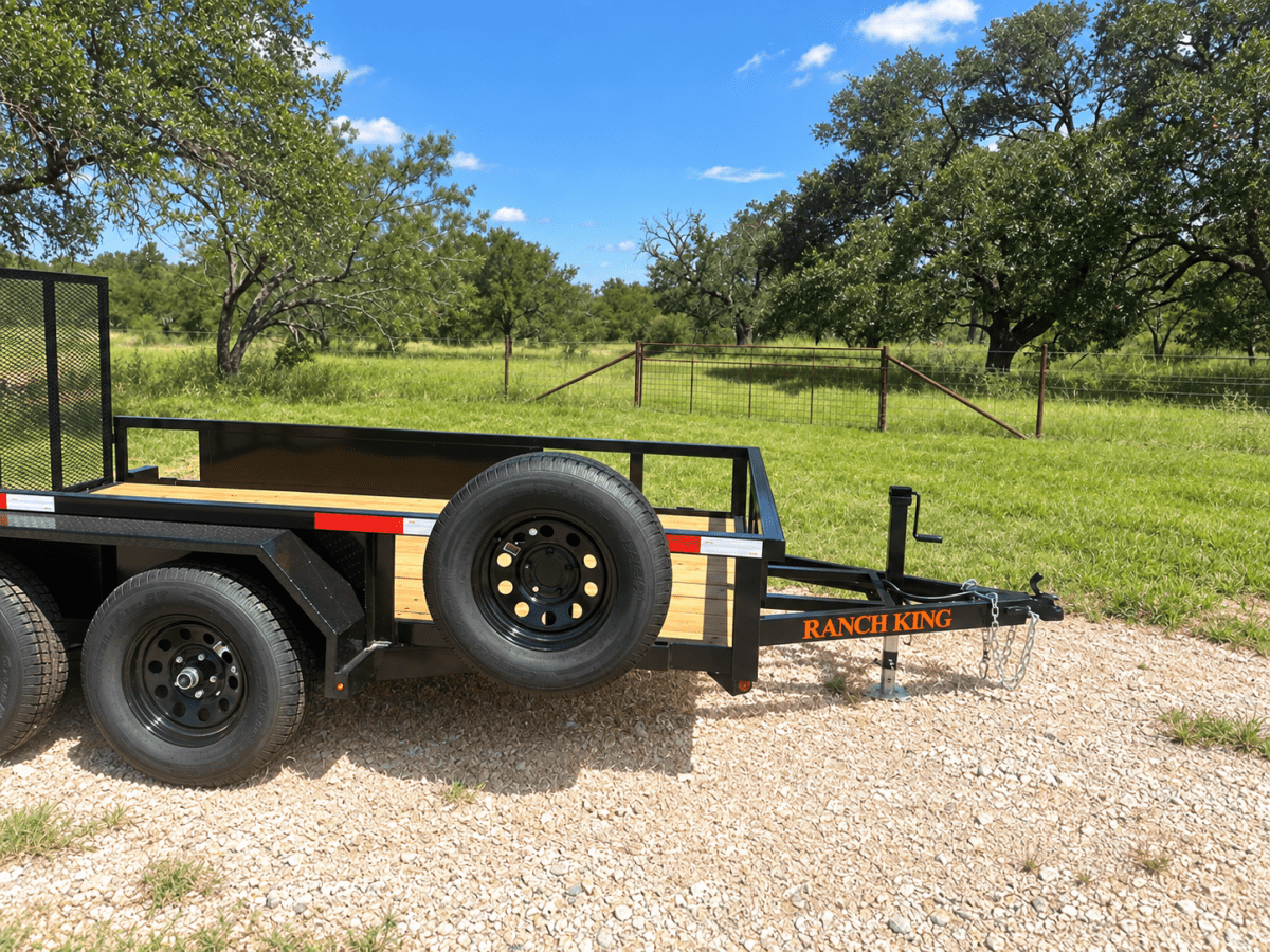 Ranch King 6'10"x12' Tandem Utility Trailer GATE - 4200 4201 - J4 Trailer