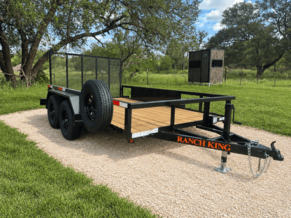 Ranch King 6'10"x12' Tandem Utility Trailer GATE - 4200 4201 - J4 Trailer
