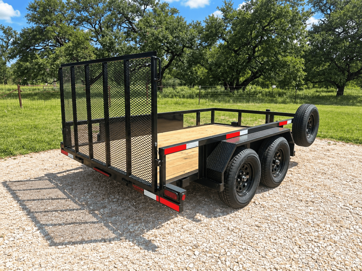 Ranch King 6'10"x12' Tandem Utility Trailer GATE - 4200 4201 - J4 Trailer