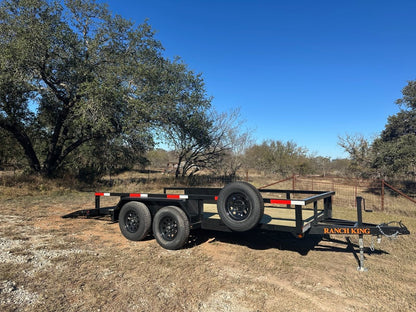 Ranch King 6'10"x14' Tandem Utility Trailer BIFOLD GATE - 2875 - J4 Trailer