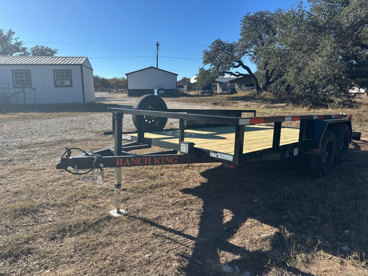 Ranch King 6'10"x14' Tandem Utility Trailer BIFOLD GATE - 2875 - J4 Trailer