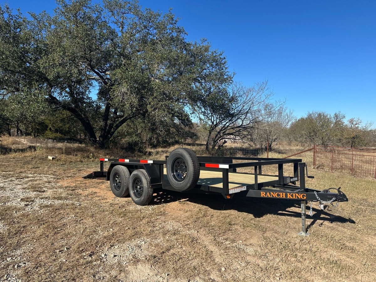 Ranch King 6'10"x14' Tandem Utility Trailer BIFOLD GATE - 2875 - J4 Trailer
