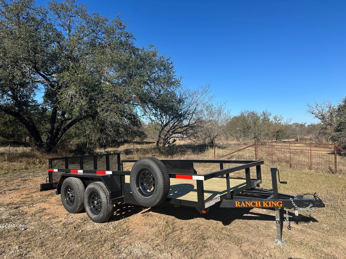 Ranch King 6'10"x14' Tandem Utility Trailer BIFOLD GATE - 2875 - J4 Trailer