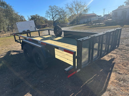 Ranch King 6'10"x14' Tandem Utility Trailer BIFOLD GATE - 2875 - J4 Trailer