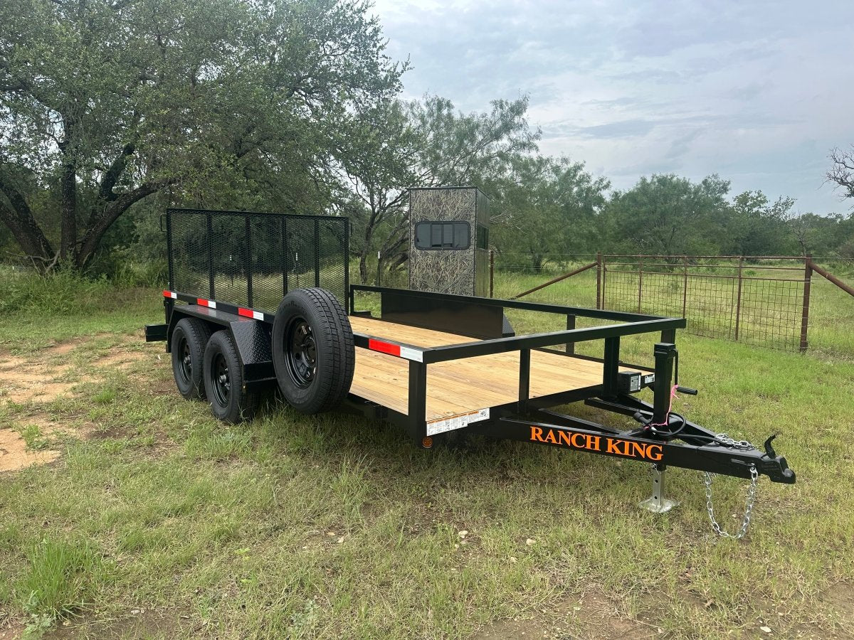 Ranch King 6'10"x14' Tandem Utility Trailer GATE - 2606 2746 - J4 Trailer