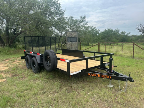 Ranch King 6'10"x14' Tandem Utility Trailer GATE - 2606 2746 - J4 Trailer