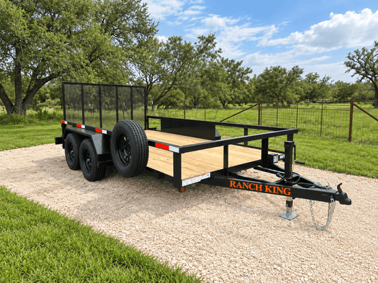 Ranch King 6'10"x14' Tandem Utility Trailer GATE - 4606 4653 - J4 Trailer