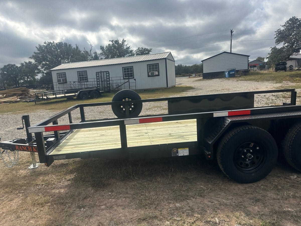 Ranch King 6'10'x16' Tandem Utility Trailer RAMPS - 3131 3133 - J4 Trailer
