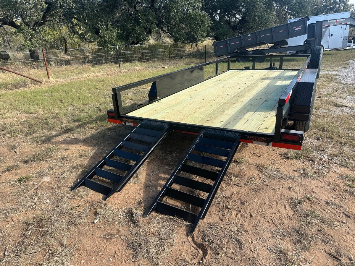 Ranch King 6'10'x16' Tandem Utility Trailer RAMPS - 3131 3133 - J4 Trailer