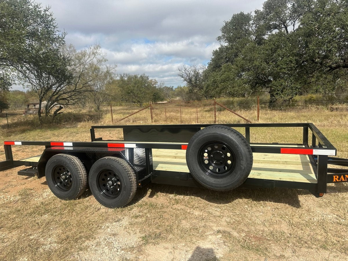 Ranch King 6'10'x16' Tandem Utility Trailer RAMPS - 3133 - J4 Trailer