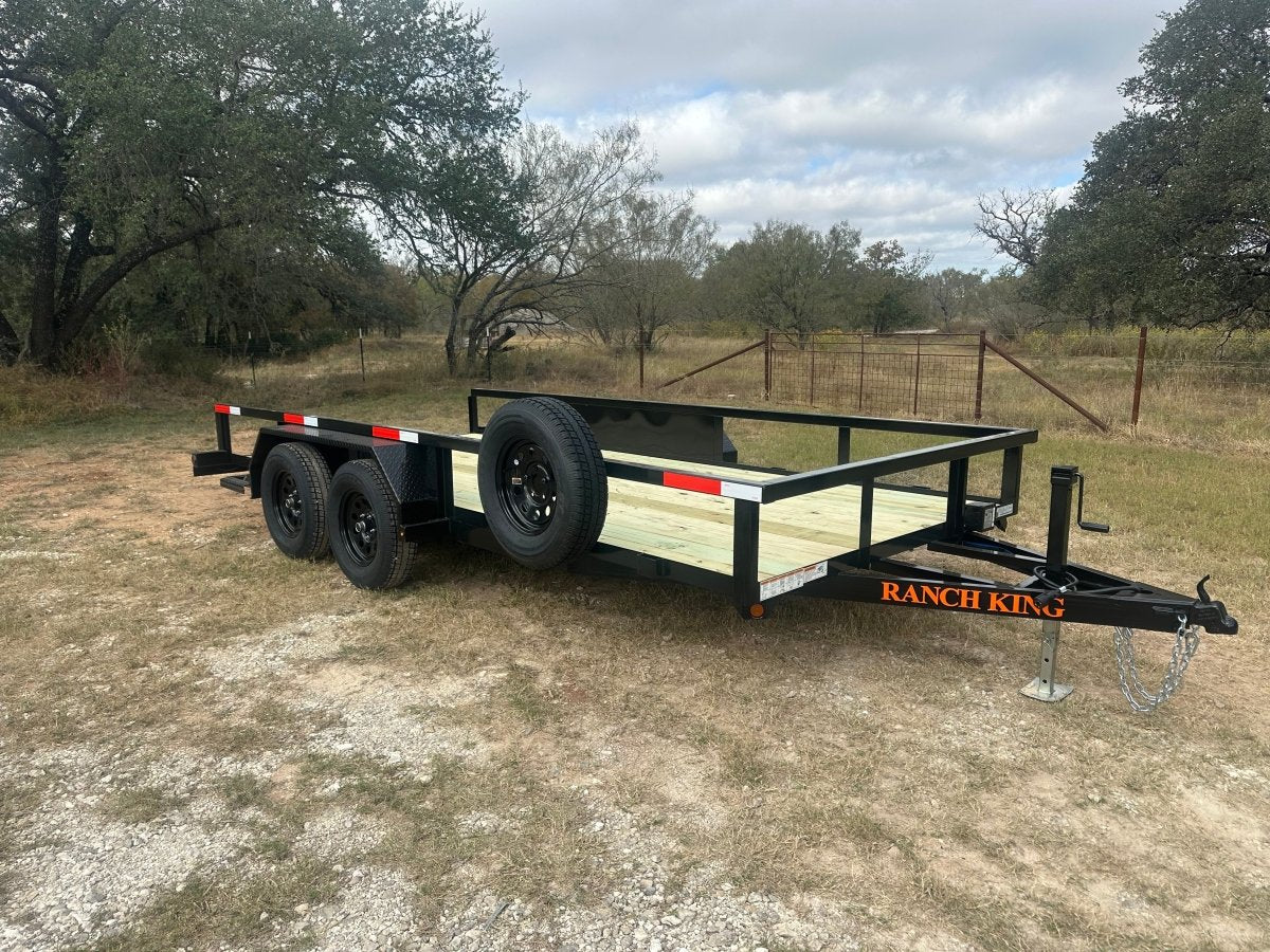 Ranch King 6'10'x16' Tandem Utility Trailer RAMPS - 3133 - J4 Trailer