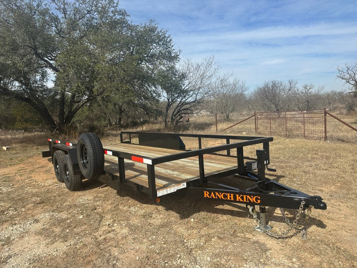 Ranch King 6'10"x18' 10K Tandem Utility Trailer RAMPS - 2800 - J4 Trailer