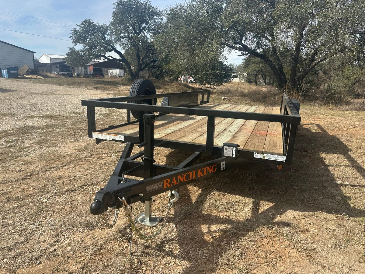 Ranch King 6'10"x18' 10K Tandem Utility Trailer RAMPS - 2800 - J4 Trailer