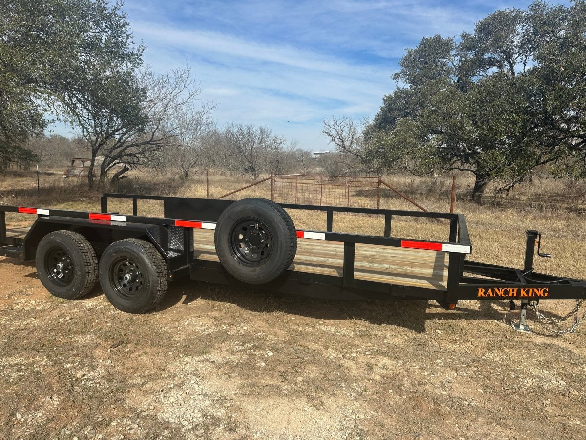 Ranch King 6'10"x18' 10K Tandem Utility Trailer RAMPS - 2800 - J4 Trailer