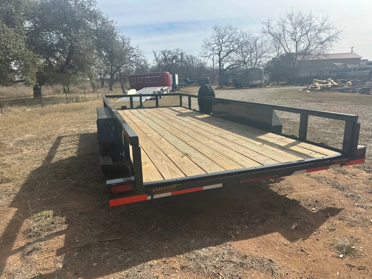 Ranch King 6'10"x18' 10K Tandem Utility Trailer RAMPS - 2800 - J4 Trailer