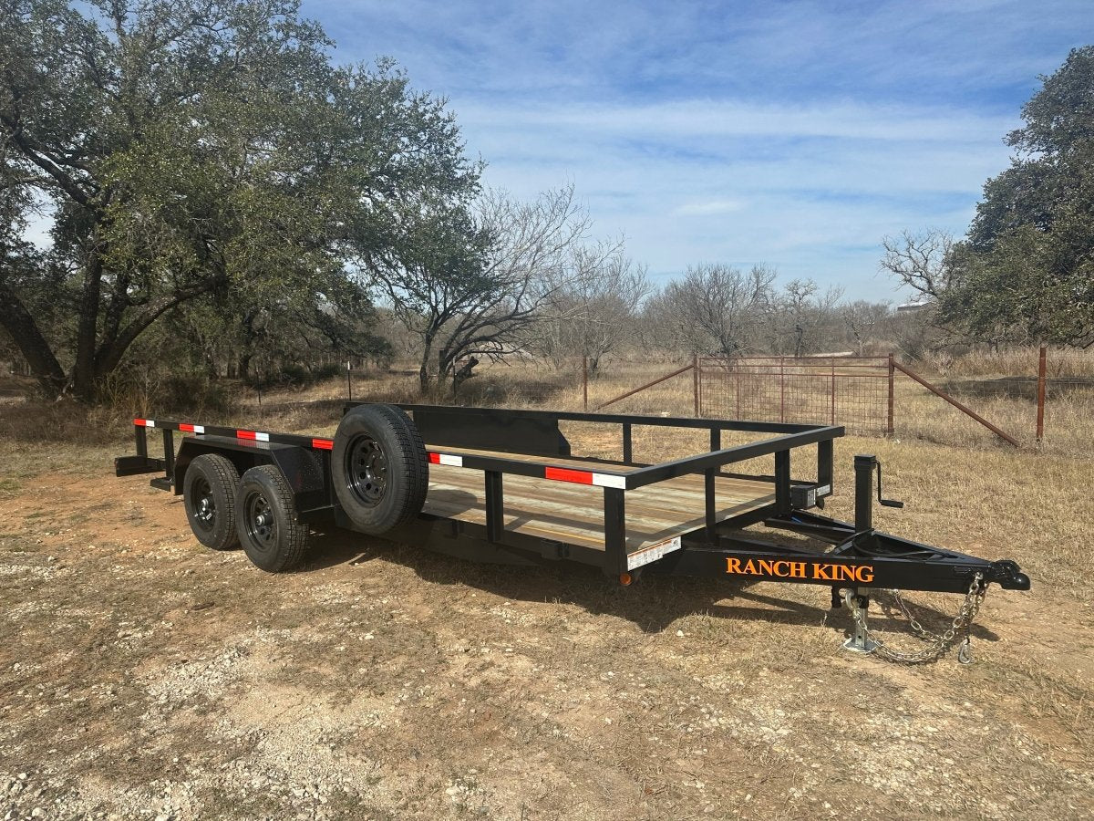 Ranch King 6'10"x18' 10K Tandem Utility Trailer RAMPS - 2800 - J4 Trailer
