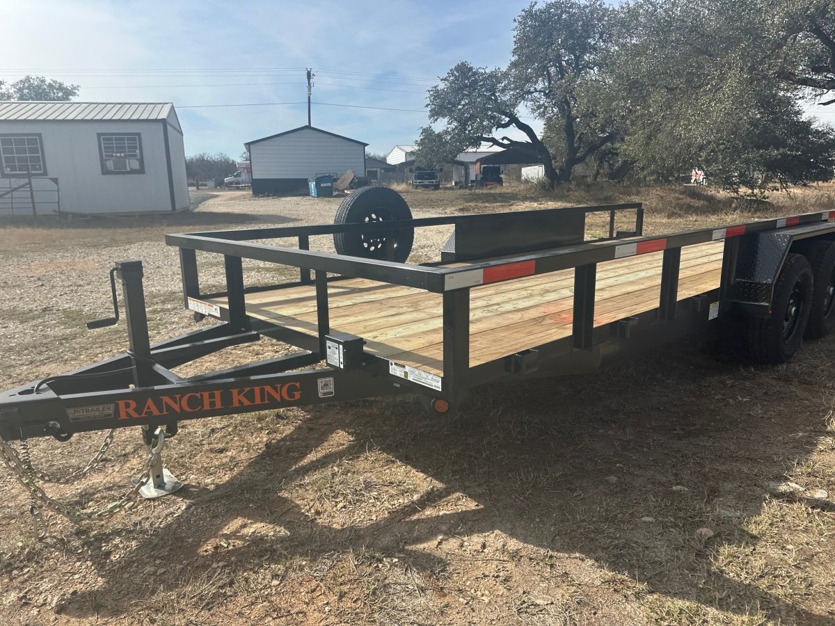 Ranch King 6'10"x18' 10K Tandem Utility Trailer RAMPS - 2800 - J4 Trailer