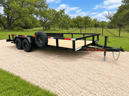 Ranch King 6'10"x18' Tandem Utility TC18610-70ESR Ramps- 3803 - J4 Trailer