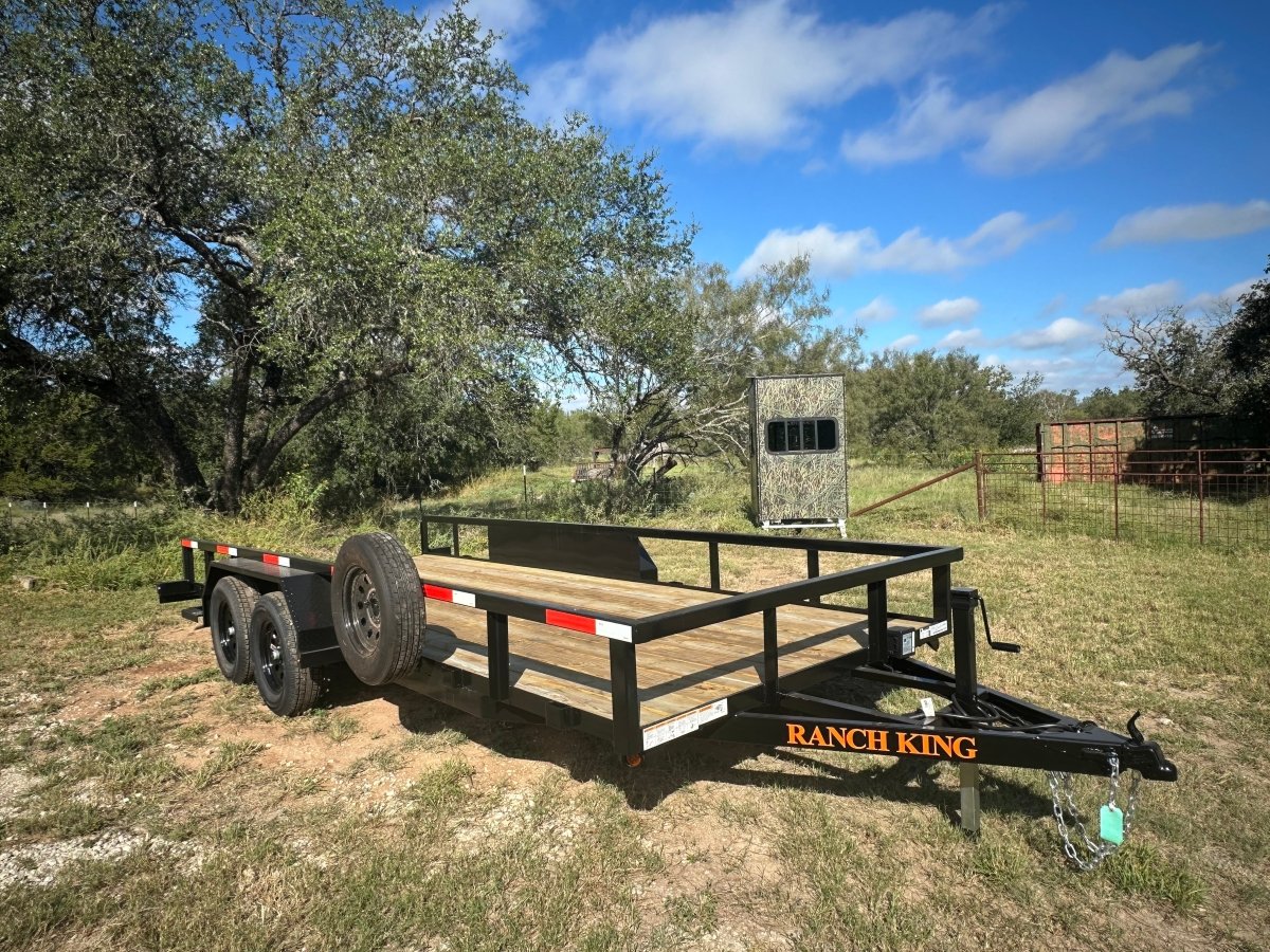Ranch King 6'10"x18' Tandem Utility Trailer RAMPS - 2545 - J4 Trailer
