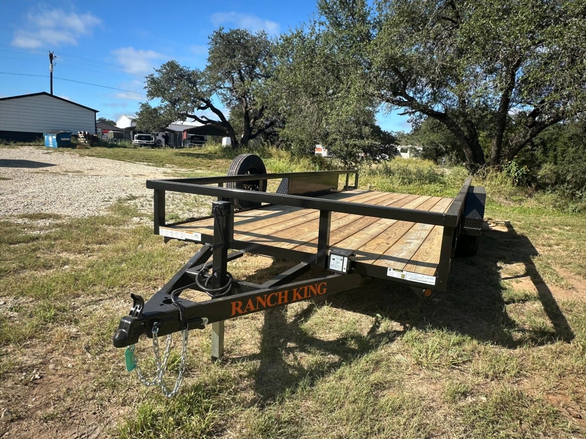 Ranch King 6'10"x18' Tandem Utility Trailer RAMPS - 2545 - J4 Trailer