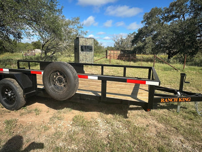 Ranch King 6'10"x18' Tandem Utility Trailer RAMPS - 2545 - J4 Trailer