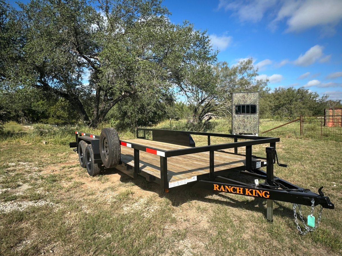Ranch King 6'10"x18' Tandem Utility Trailer RAMPS - 2545 - J4 Trailer