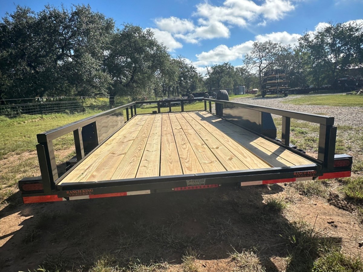 Ranch King 6'10"x18' Tandem Utility Trailer RAMPS - 2545 - J4 Trailer