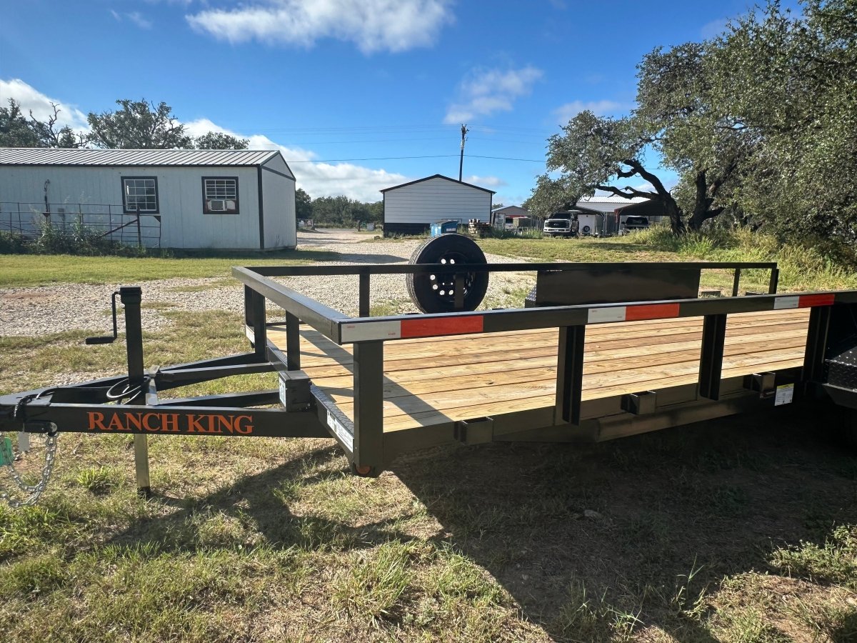 Ranch King 6'10"x18' Tandem Utility Trailer RAMPS - 2545 - J4 Trailer