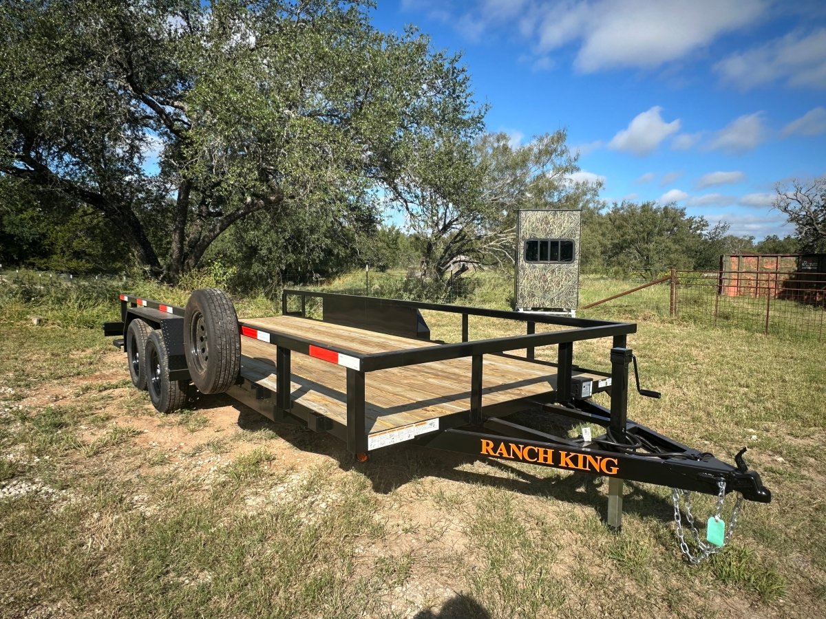 Ranch King 6'10"x18' Tandem Utility Trailer RAMPS - 2545 - J4 Trailer