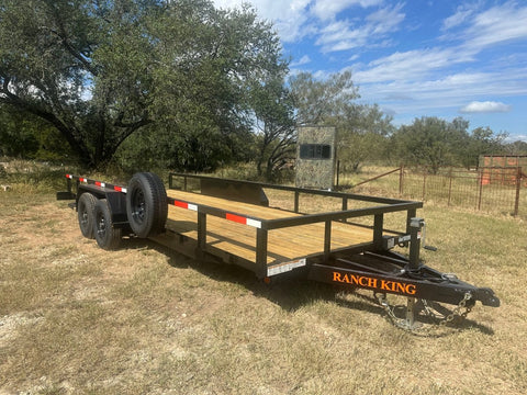 Ranch King 6'10"x20' Tandem Utility 10k RAMPS - 2478 - J4 Trailer