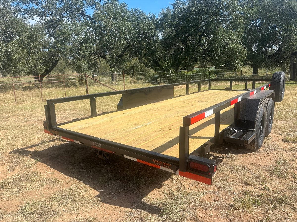 Ranch King 6'10"x20' Tandem Utility 10k RAMPS - 2478 - J4 Trailer